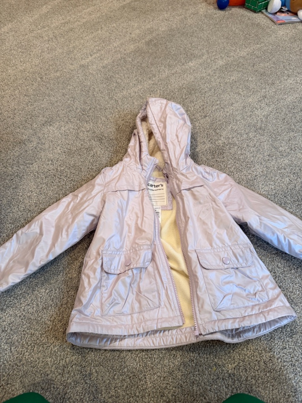 Carter's Light Lavender Hooded Girls' Raincoat